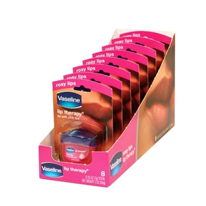 Vaseline Lip Therapy Rosy Lips-0.25 oz.-8/Box-4/Case