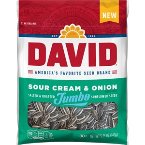David Sunflower Seeds Sour Cream & Onion-5.25 oz.-12/Case