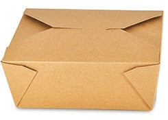 Folded Take Out Box Kraft #8 Size 6"x4.75"x2.5" 6X4.75X2.5 300/Case