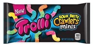 Trolli Minis Sour Brite Crawlers Gummy Candy-2 oz.-18/Box-8/Case