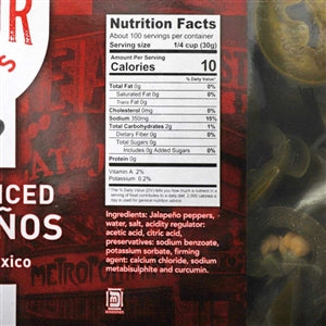 Savor Imports Nacho Sliced Jalapeno Peppers-6 lb.-6/Case