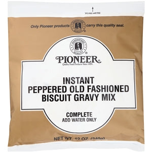 Pioneer Instant Peppered Old Fashioned Gravy Mix-12 oz.-12/Case
