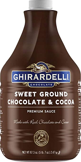 Ghirardelli Sweet Ground Chocolate Cocoa Sauce Pouch-85.9 oz.-6/Case