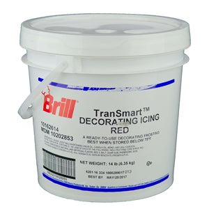 Brill Decorating Icing Red Transmart Pail-14 lb.-1/Case