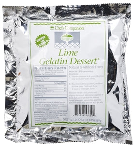 Chefs Companion Lime Flavored Gelatin Mix-24 oz.-12/Case