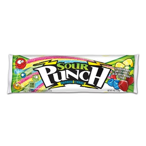 Sour Punch Rainbow Straws Gummy Candy-4.5 oz.-24/Case