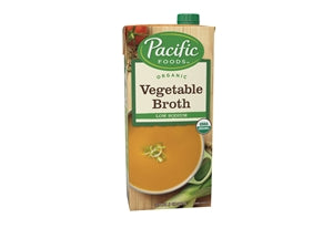 Pacific Foods Organic Low Sodium Vegetable Broth-32 fl oz.s-12/Case