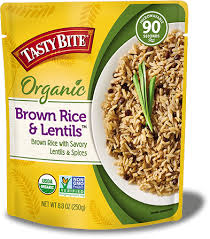 Tasty Bite Brown Rice Lentils-8.8 oz.-12/Case