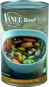 Vanee Beef Broth-49 oz.-12/Case