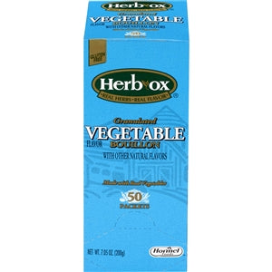 Herb Ox Instant Vegetable Single Serve Broth-300 Count-1/Case