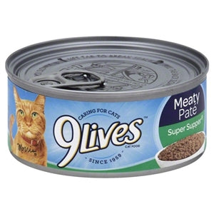 9 Lives Meaty Pate Super Supper Cat Food Singles-5.5 oz.-24/Case