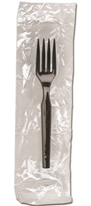 D&W Fine Pack Legion Heavy Weight Black Ebony Individually Wrapped Fork 1000/Case