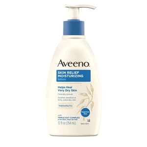 Aveeno Skin Relief Moisture Lotion Fragrance Free 12/12 Fl Oz.
