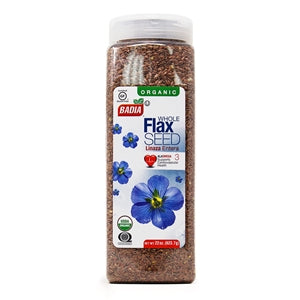 Badia Organic Flax Seed-22 oz.-4/Case