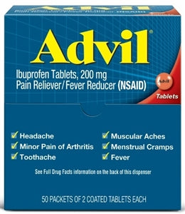 Advil Dispenser Pouch-2 Count-50/Box-24/Case
