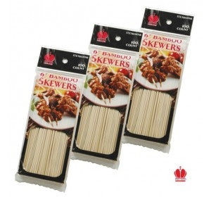 Goldmax 6 Inch Bamboo Skewers-1600 Each-12/Case