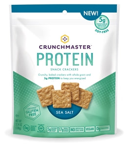 Crunchmaster Protein Snack Crackers Sea Salt-3.54 oz.-12/Case