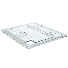 Cambro Notched Fliplid Half Size Clear Notched Polycarbonate Lid-1 Each