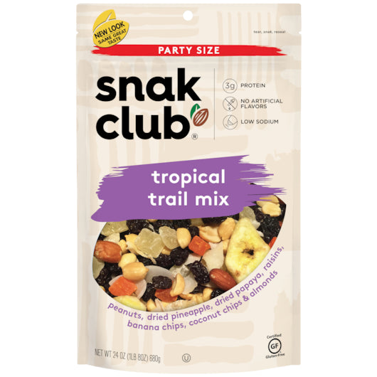 Snak Club Century Snacks Party Size Tropical Trail Mix-1.5 lb.-6/Case