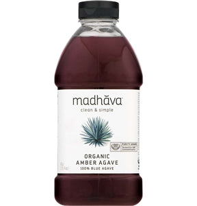 Madhava Organic Amber Raw Agave-46 oz.-4/Case