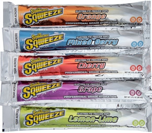 Sqwincher Assorted Flavor Electrolyte Freezer Pops-10 Each-15/Case