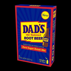 Dad's Old Fashioned Root Beer Zero Sugar Drink Mix Singles To Go-6 Count-12/Case