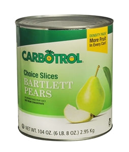 Carbotrol Fruit Sliced Pears Northwest-104 oz.-1/Box-6/Case
