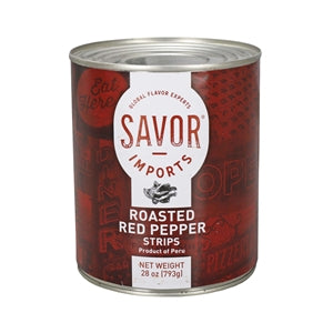 Savor Imports Roasted Red Pepper Strips-28 oz.-12/Case