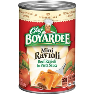 Chef Boyardee Mini Beef Ravioli-15 oz.-24/Case