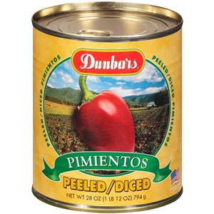 Dunbar Diced Peeled Pimientos-1 Each-12/Case