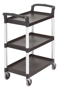 Cambro 300 lb. Capacity 3 Shelf Black Cart-1 Each-1/Case