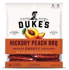 Duke's Hickory Peach Bbq Smoked Shorty Sausages-5 oz.-8/Case