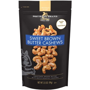 Squirrel Sweet Brown Butter Cashews-3.5 oz.-6/Case