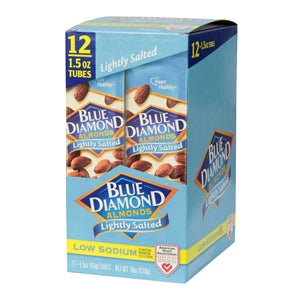 Blue Diamond Almonds Low Sodium Lightly Salted Almonds-1.5 oz.-12/Box-12/Case