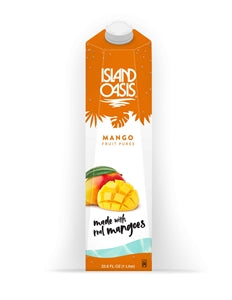 Island Oasis Mango Puree Mix-1 Liter-12/Case