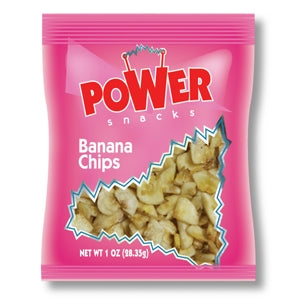 Power Snacks Fruit Banana Chips Sweet/Dried-1 oz.-150/Case