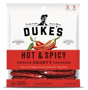 Duke's Hot & Spicy Smoked Shorty Sausages-5 oz.-8/Case