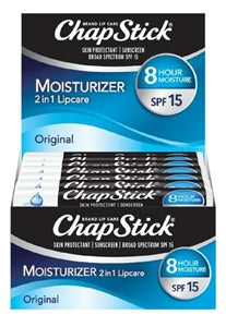 Chapstick Lip Moisturizer Lip Moist Refill 12 Count-0.15 oz.-12/Box-12/Case