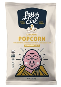 Lesserevil Organic Popcorn-Himalayan Gold-12- 4.6 Oz-4.6 oz.-12/Case