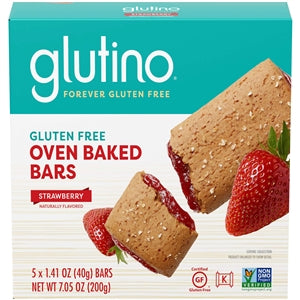 Glutino Gluten Free Strawberry Oven Baked Bar-7.05 oz.-12/Case