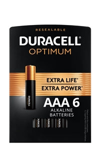 Duracell Alkaline Optima Aaa 6 Part-6 Each-6/Box-4/Case