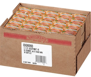 Smucker's Assortment #5 120 Concord Grape Jelly-40 Strawberry Jam-40 Orange Marmalade-0.5 oz.-200/Case