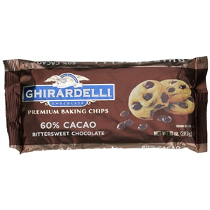 Ghirardelli 60% Cacao Bittersweet Chocolate Baking Chip-10 oz.-12/Case