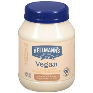 Hellmann's Carefully Crafted Vegan Mayonnaise Jar-24 fl oz.-6/Case