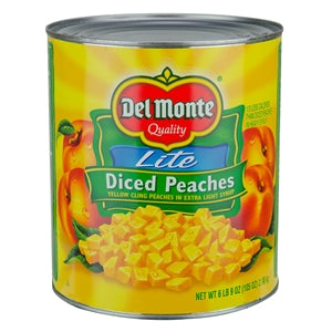 Del Monte In Extra Light Syrup Usda Diced Peach-105 oz.-6/Case