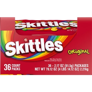 Skittles Original-Single Bags-2.17 oz.-36/Box-10/Case