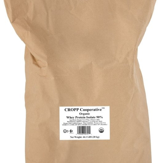 Organic Valley Cropp Cooperative Organic Whey Protein Powder Isolate 90%-44.1 lb.-1/Case