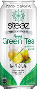 Steaz Iced Tea Green Zero Half And Half-16 fl oz.s-12/Case
