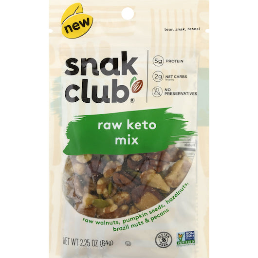 Snak Club Resealable Raw Keto Mix-1 Each-6/Case