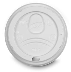 Dixie Sip-through Dome Lids White Fits 10 oz. Hot Cups 100/pack 10/Case